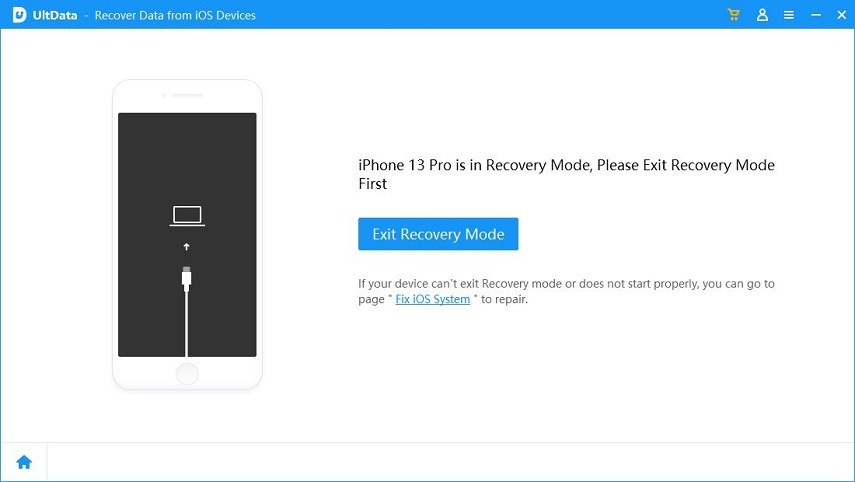使用UltData让iphone退出恢复模式
