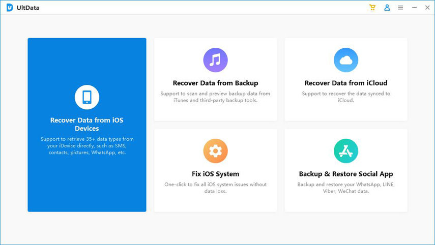 从ios设备恢复数据- Ultdata-guide