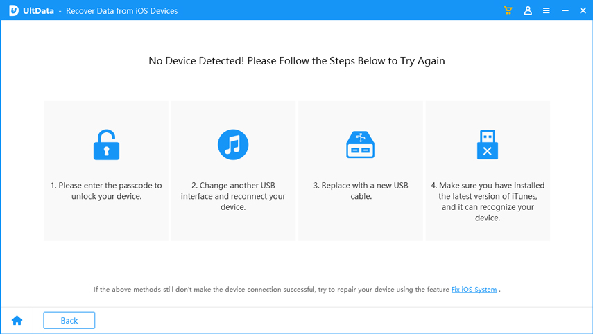 用UltData让iphone退出恢复模式